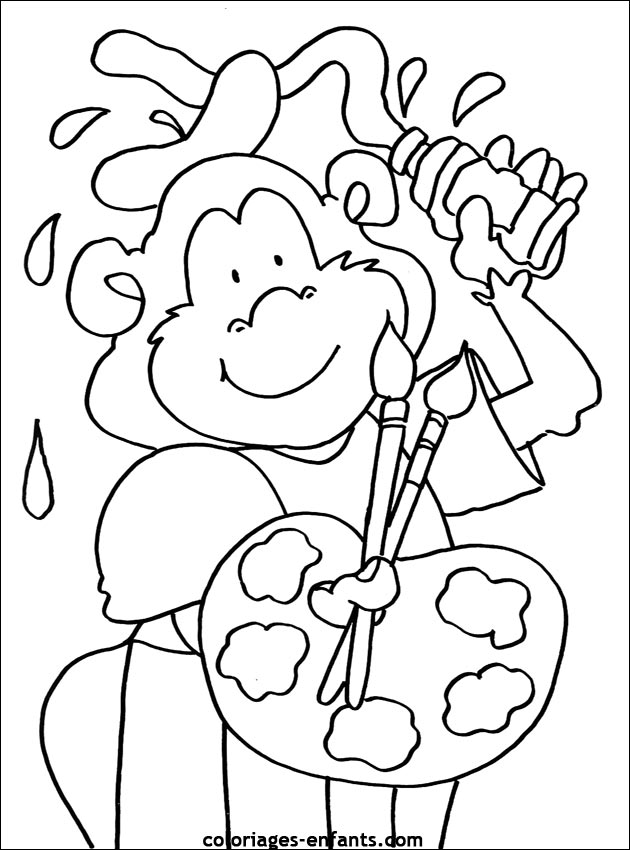 coloriage de singe