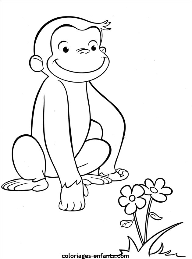 coloriage de singe