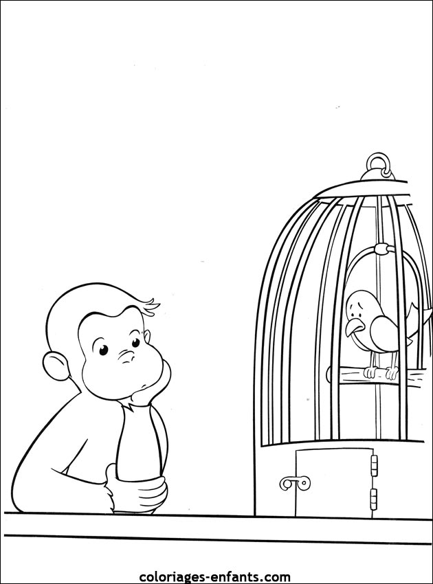 coloriage de singe