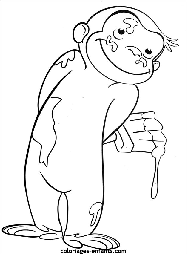 coloriage de singe