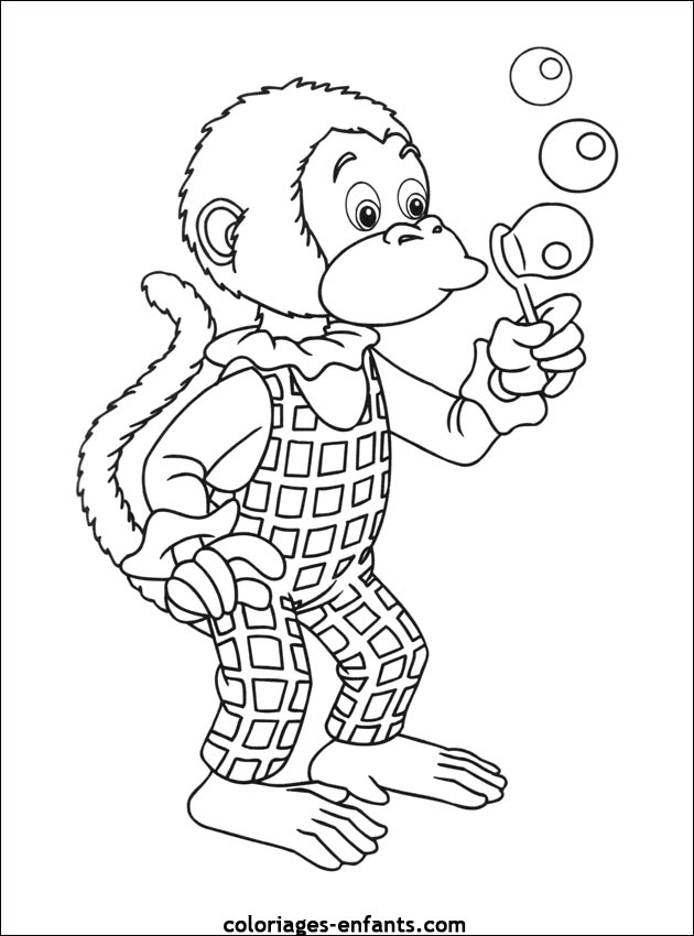 coloriage de singe