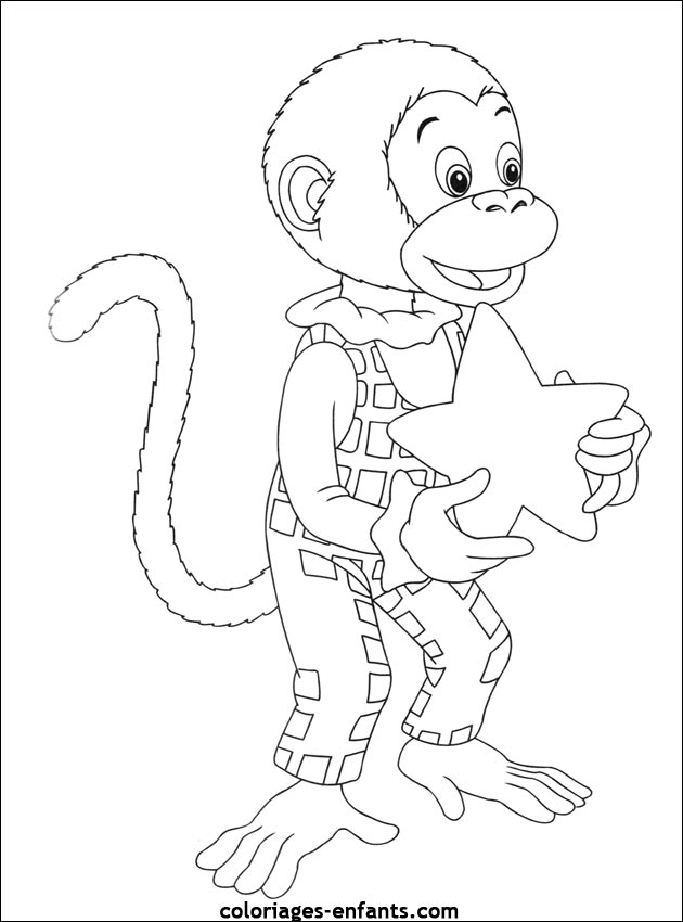 coloriage de singe