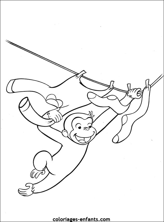 coloriage de singe