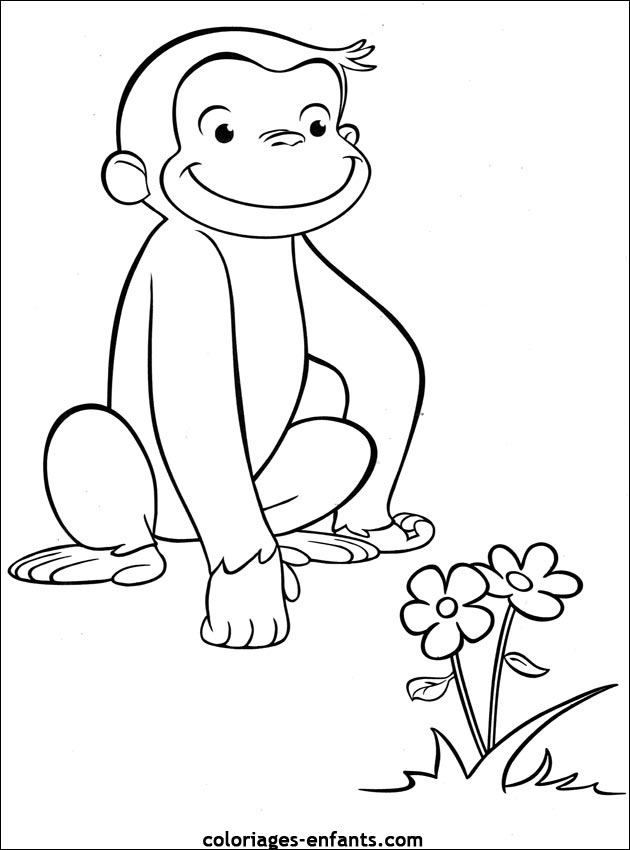 coloriage de singe