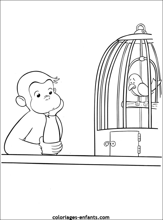 coloriage de singe