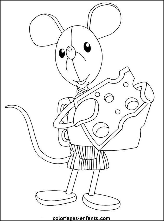 coloriage de souris - dessin d'animaux  colorier