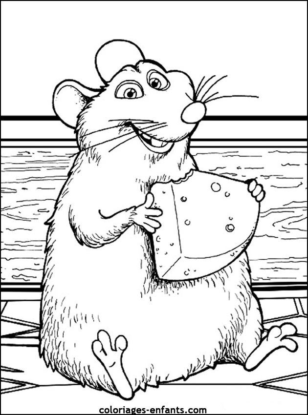 coloriage de souris - dessin d'animaux  colorier