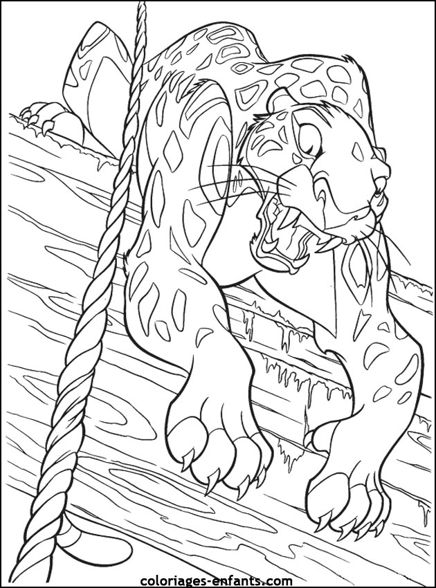 coloriage de tigre - dessins d'animaux  imprimer