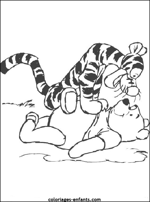 coloriage de tigre - dessins d'animaux  imprimer