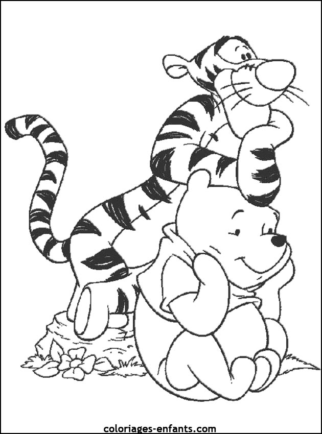 coloriage de tigre - dessins d'animaux  imprimer