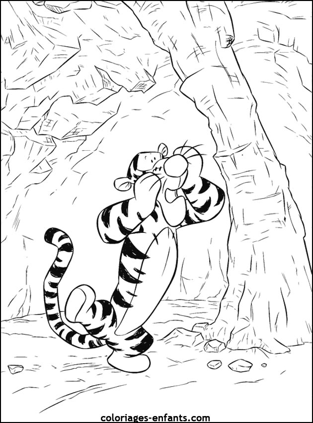 coloriage de tigre - dessins d'animaux  imprimer