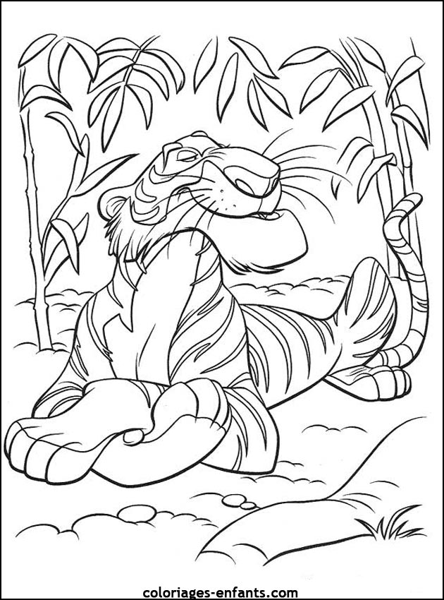 coloriage de tigre - dessins d'animaux  imprimer