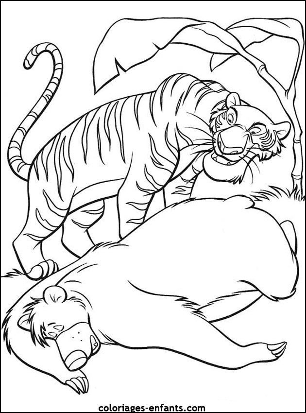 coloriage de tigre - dessins d'animaux  imprimer