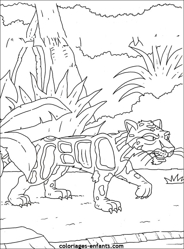 coloriage de tigre - dessins d'animaux  imprimer