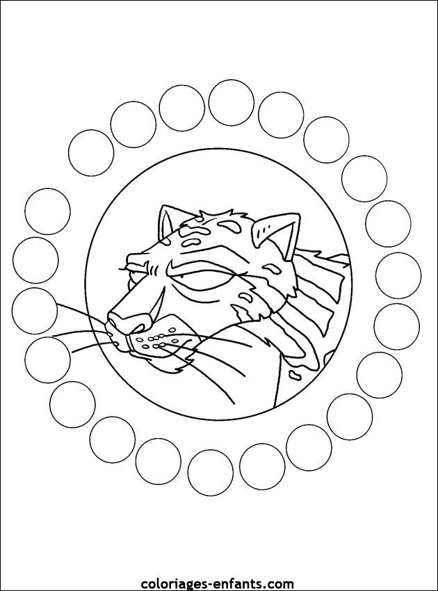 coloriage de tigre - dessins d'animaux  imprimer