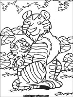 Coloriages de tigres