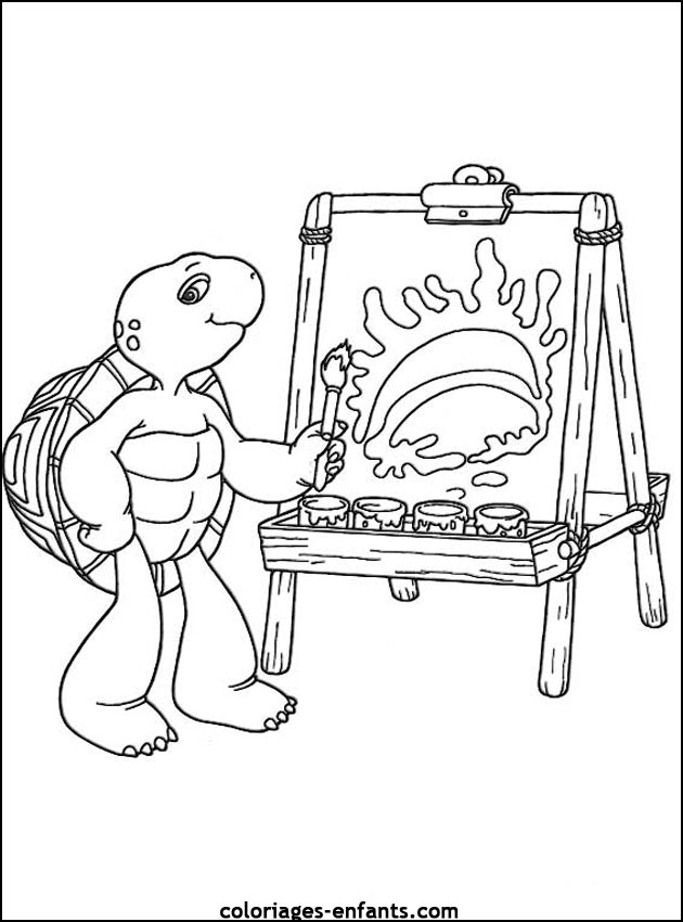 coloriage de tortues - dessins d'animaux  imprimer