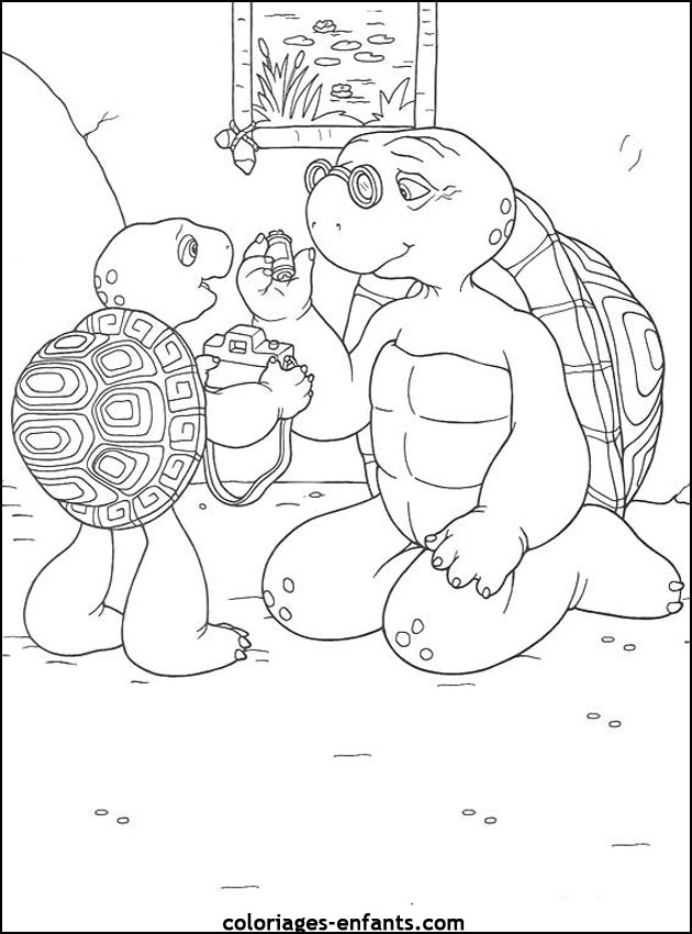 coloriage de tortues - dessins d'animaux  imprimer