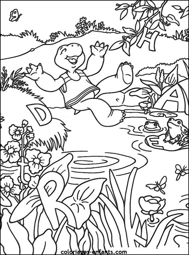 coloriage de tortues - dessins d'animaux  imprimer