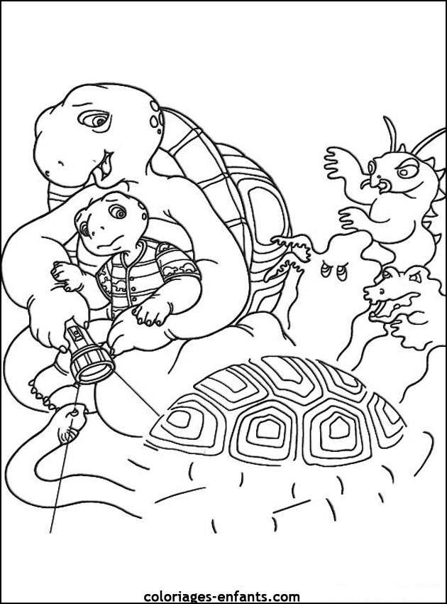 coloriage de tortues - dessins d'animaux  imprimer