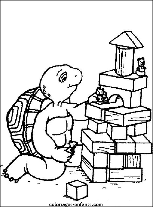 coloriage de tortues - dessins d'animaux  imprimer