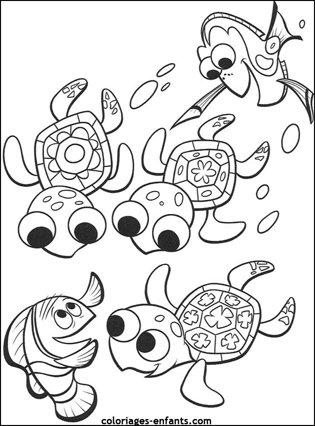 coloriage de tortues - dessins d'animaux  imprimer