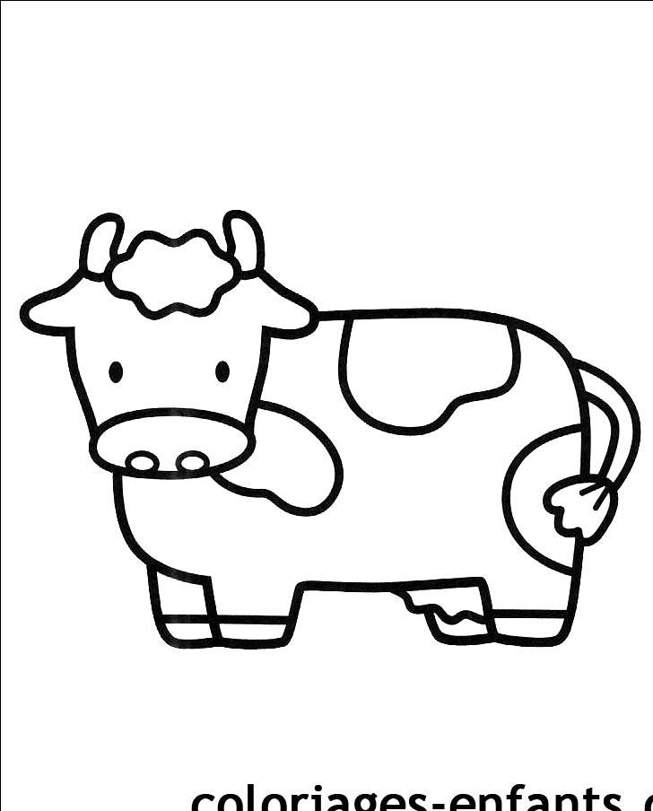coloriage de vache - dessins d'animaux  imprimer pour enfant