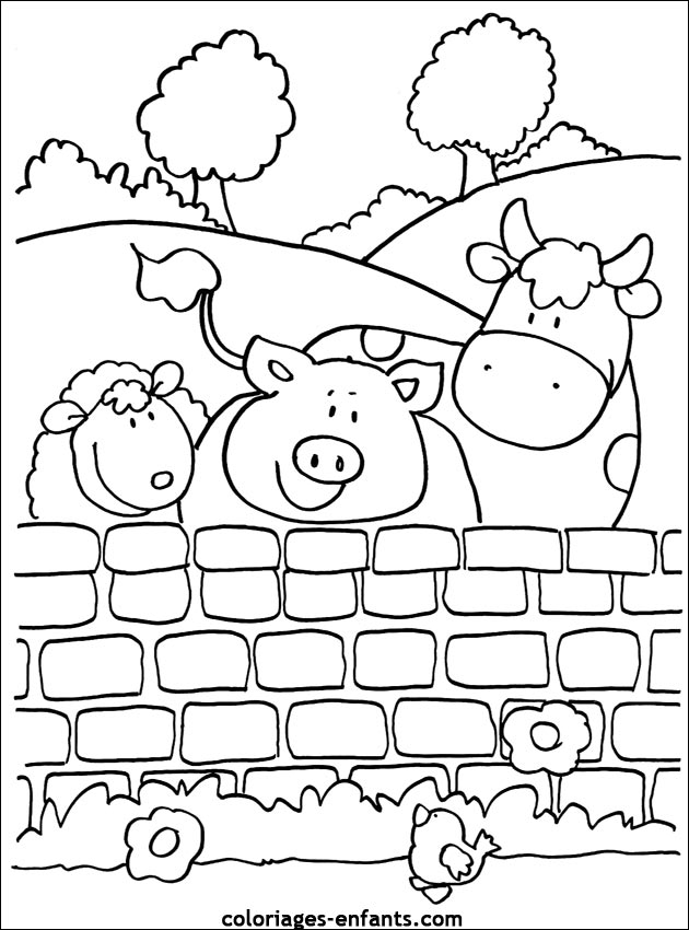 coloriage de vache - dessins d'animaux  imprimer pour enfant