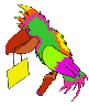 gifs animés de perroquets