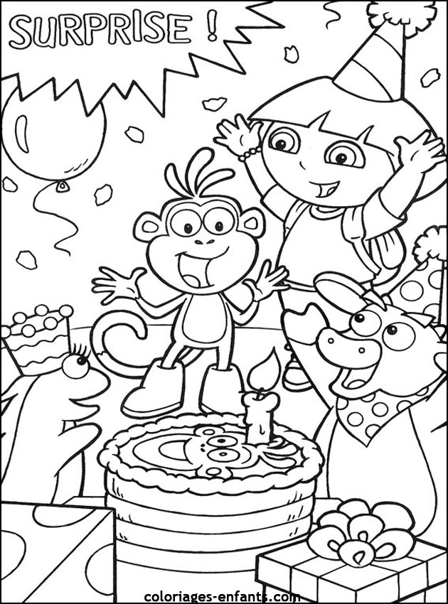 coloriage d'anniversaire de coloriages-enfants.com