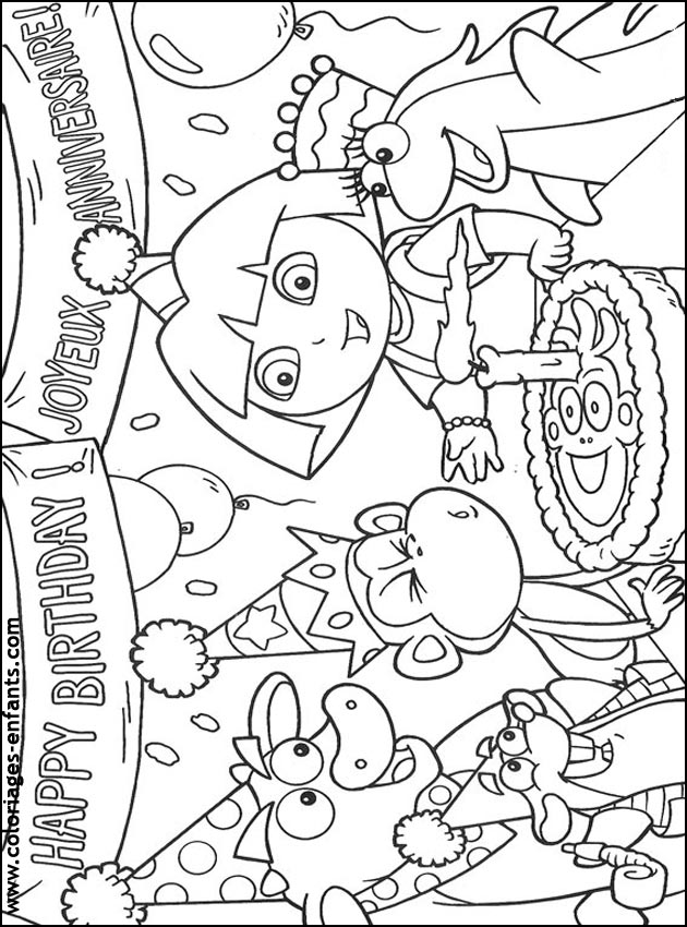 coloriage d'anniversaire de coloriages-enfants.com