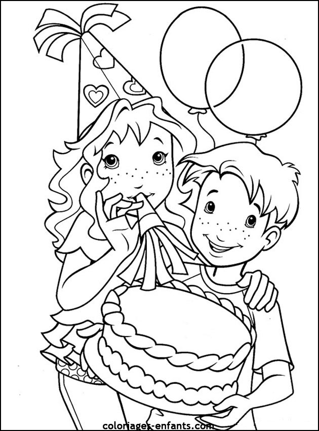 coloriage d'anniversaire de coloriages-enfants.com