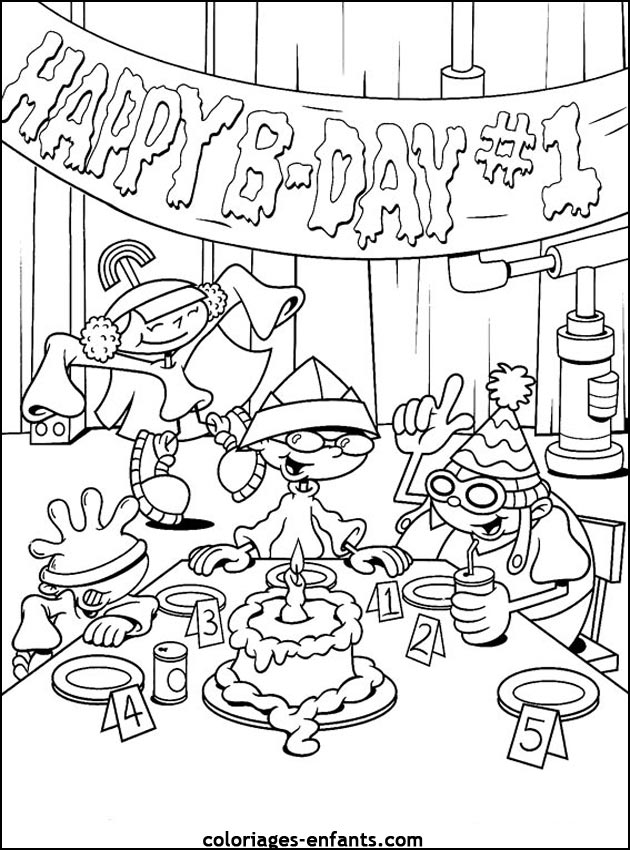 coloriage d'anniversaire de coloriages-enfants.com