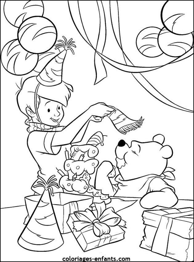 coloriage d'anniversaire de coloriages-enfants.com