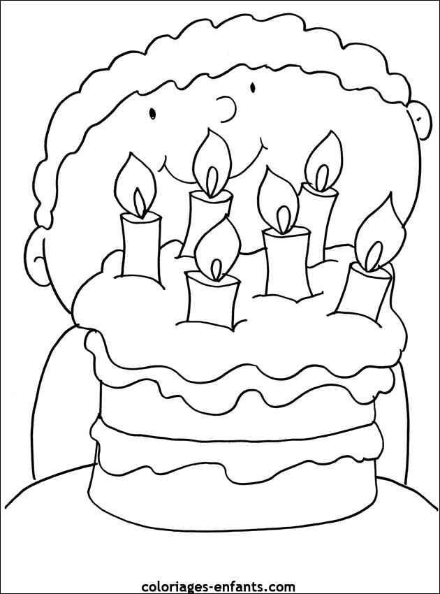 coloriage d'anniversaire de coloriages-enfants.com