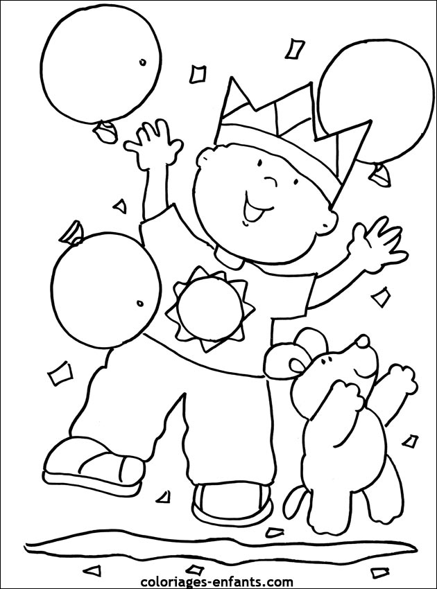 coloriage d'anniversaire de coloriages-enfants.com