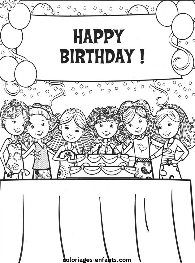 coloriage d'anniversaire de coloriages-enfants.com