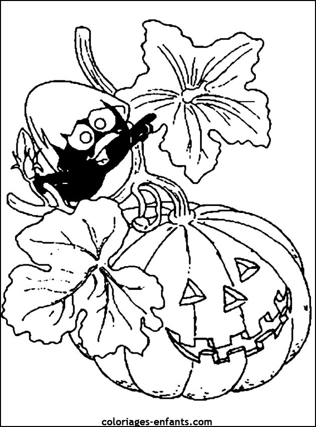 imprime ce coloriage d'halloween