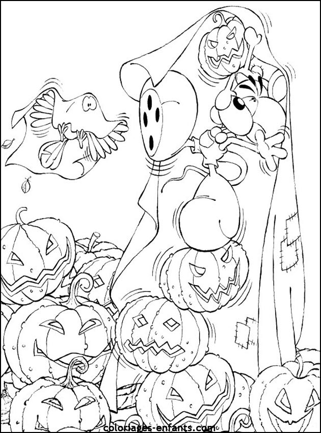 imprime ce coloriage d'halloween