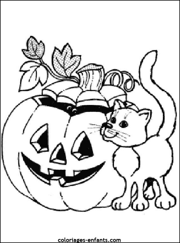 imprime ce coloriage d'halloween