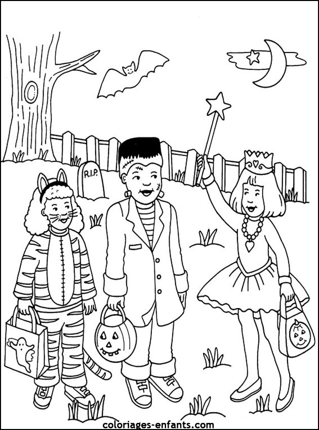 imprime ce coloriage d'halloween