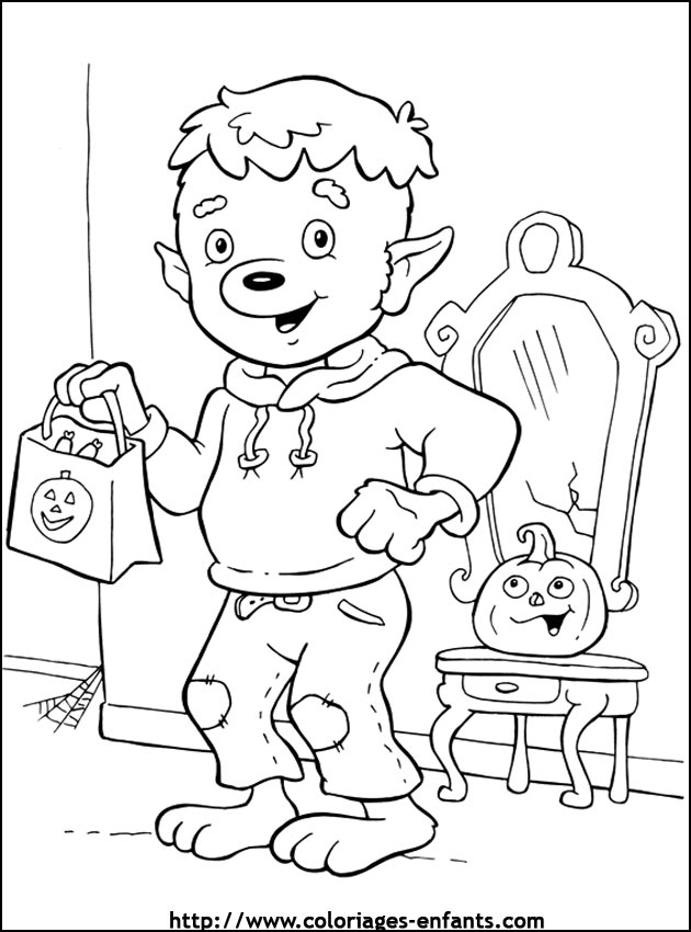 imprime ce coloriage d'halloween