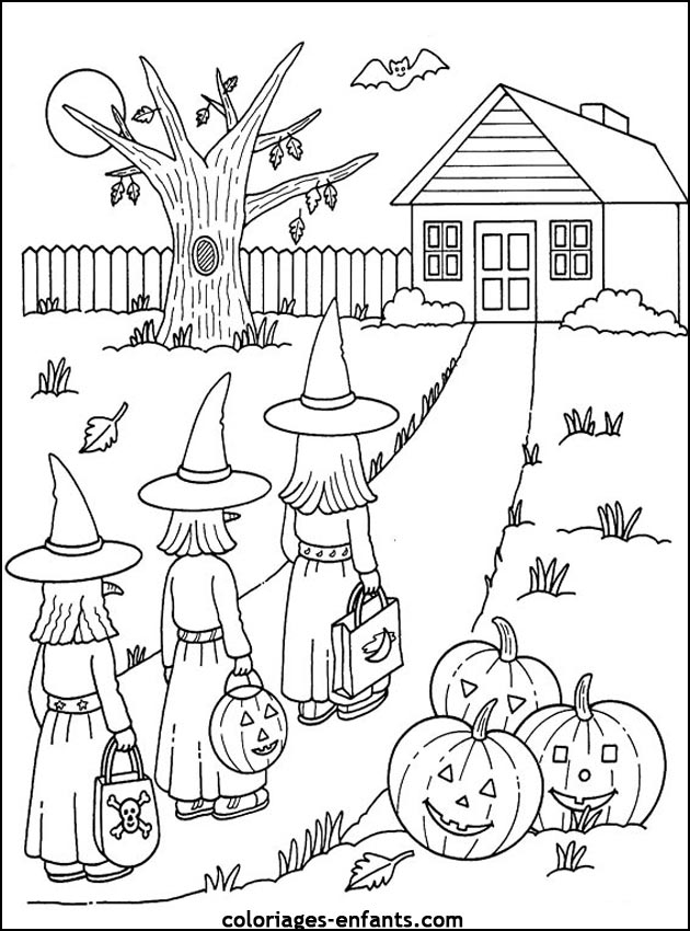 imprime ce coloriage d'halloween