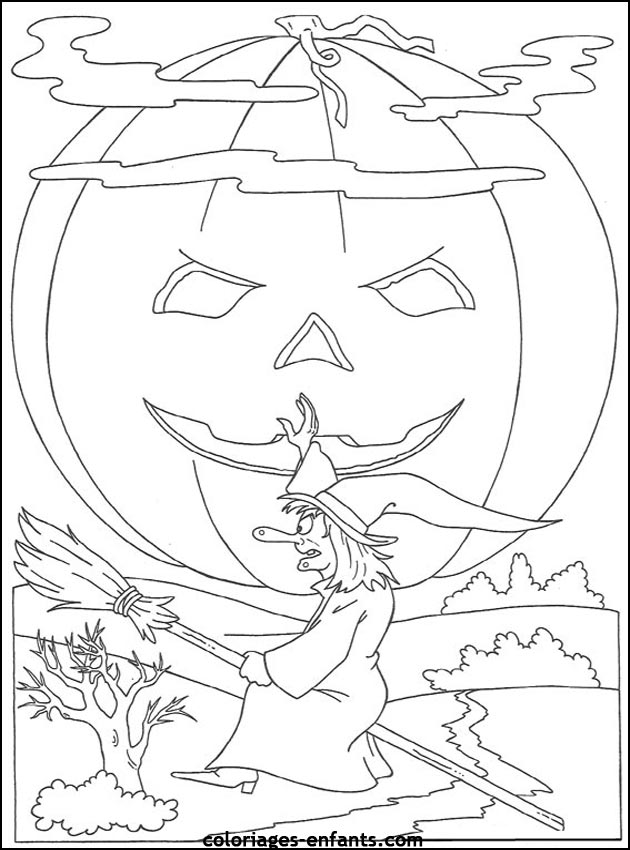 imprime ce coloriage d'halloween