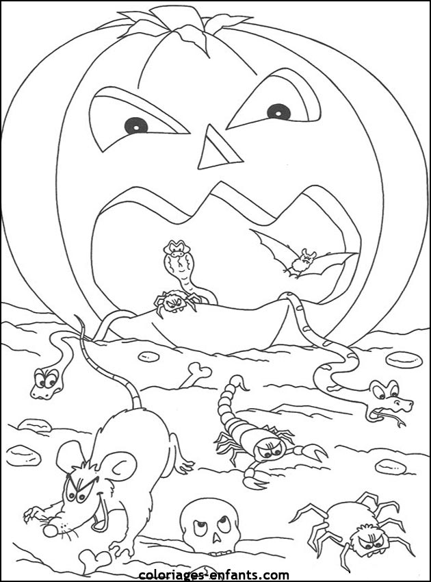 imprime ce coloriage d'halloween