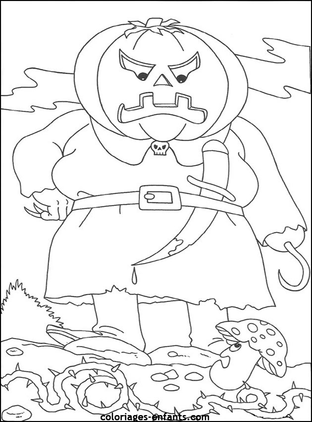 imprime ce coloriage d'halloween