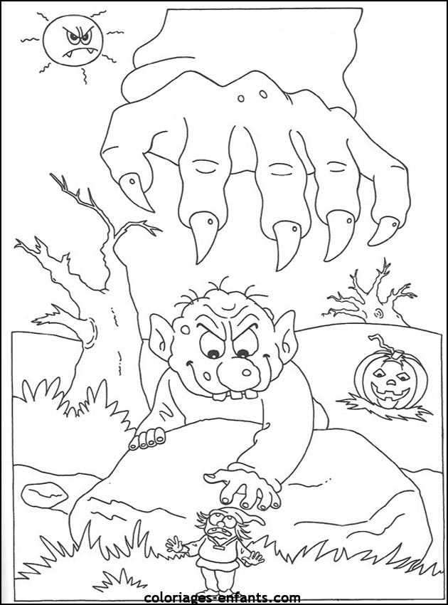 imprime ce coloriage d'halloween