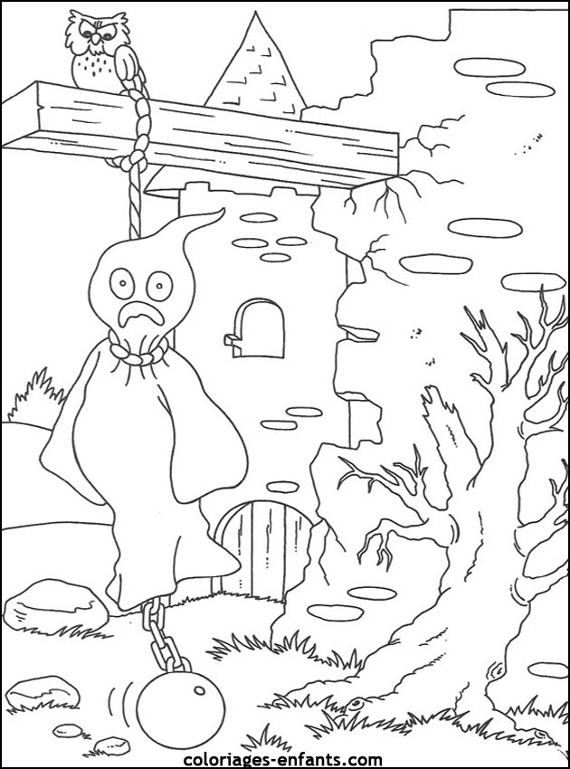 imprime ce coloriage d'halloween