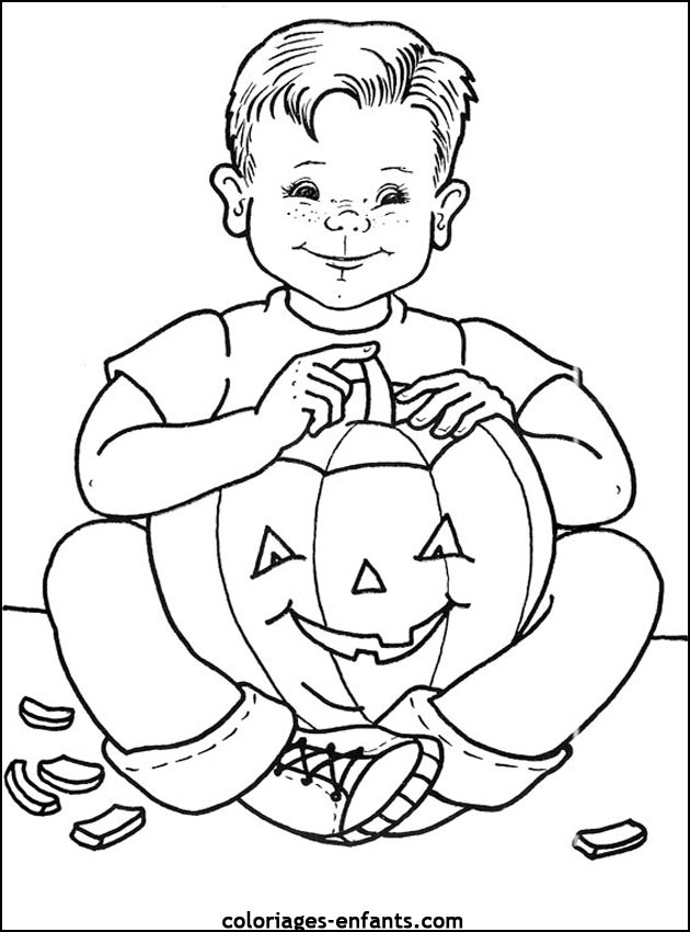 imprime ce coloriage d'halloween