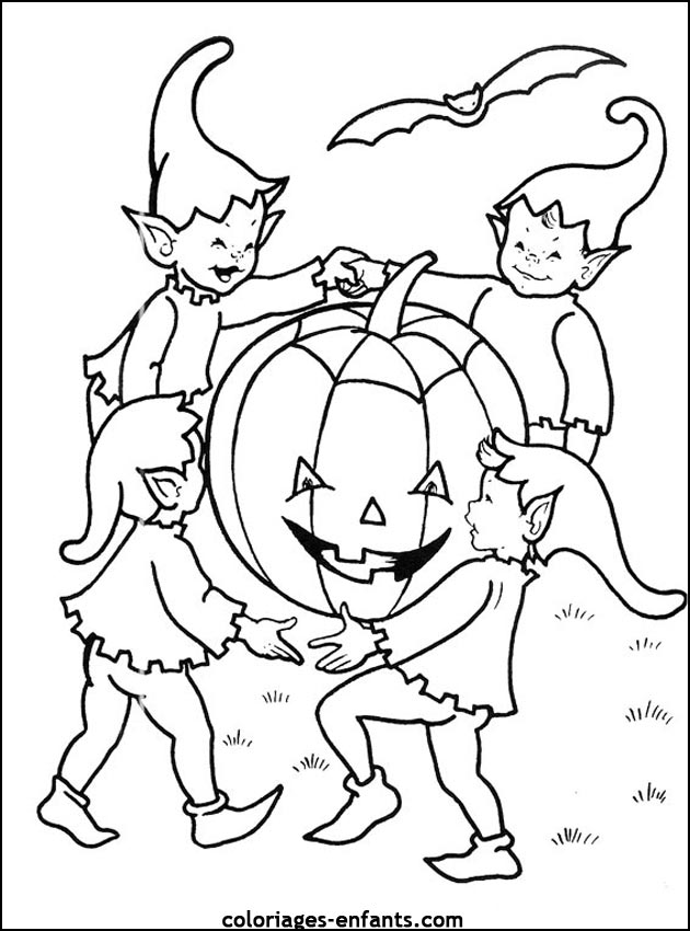 imprime ce coloriage d'halloween